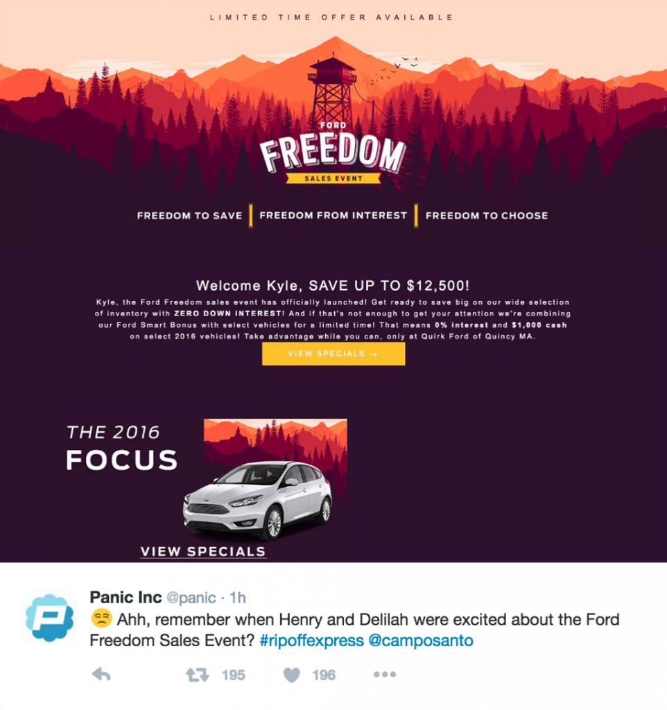 Quirk Ford Freedom Sales Event poster