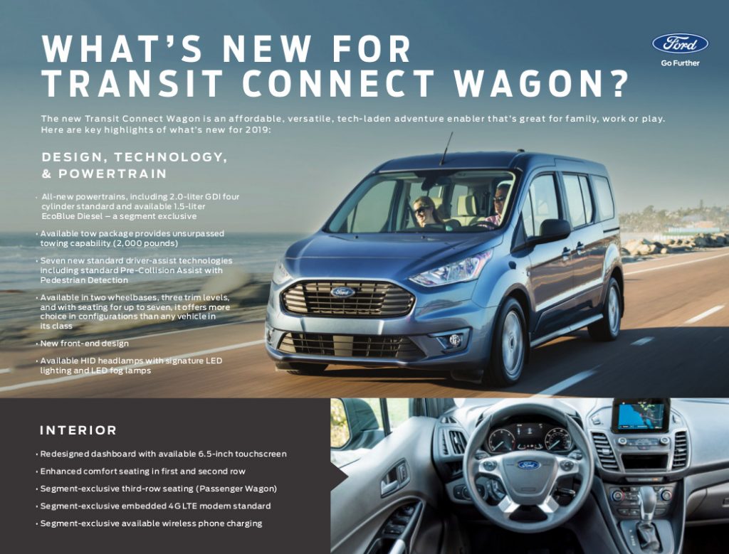 2019 Ford Transit Connect Wagon infographic