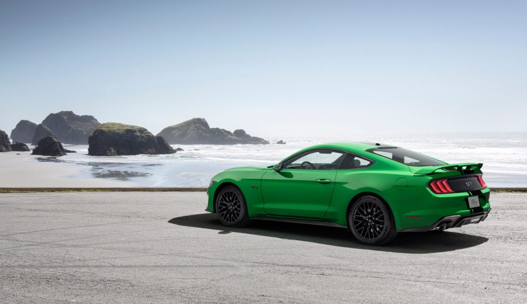 2019 Ford Mustang Need for Green rear three quarters