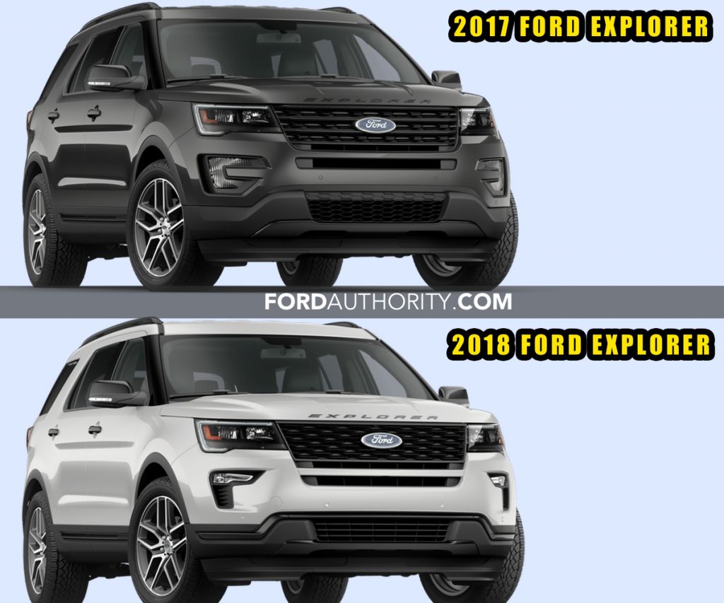 2018 Ford Explorer vs 2017 Ford Explorer - Sport front three quarters 001