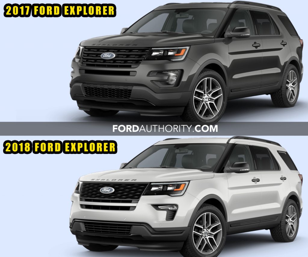2018 Ford Explorer vs 2017 Ford Explorer - Sport front three quarters 002