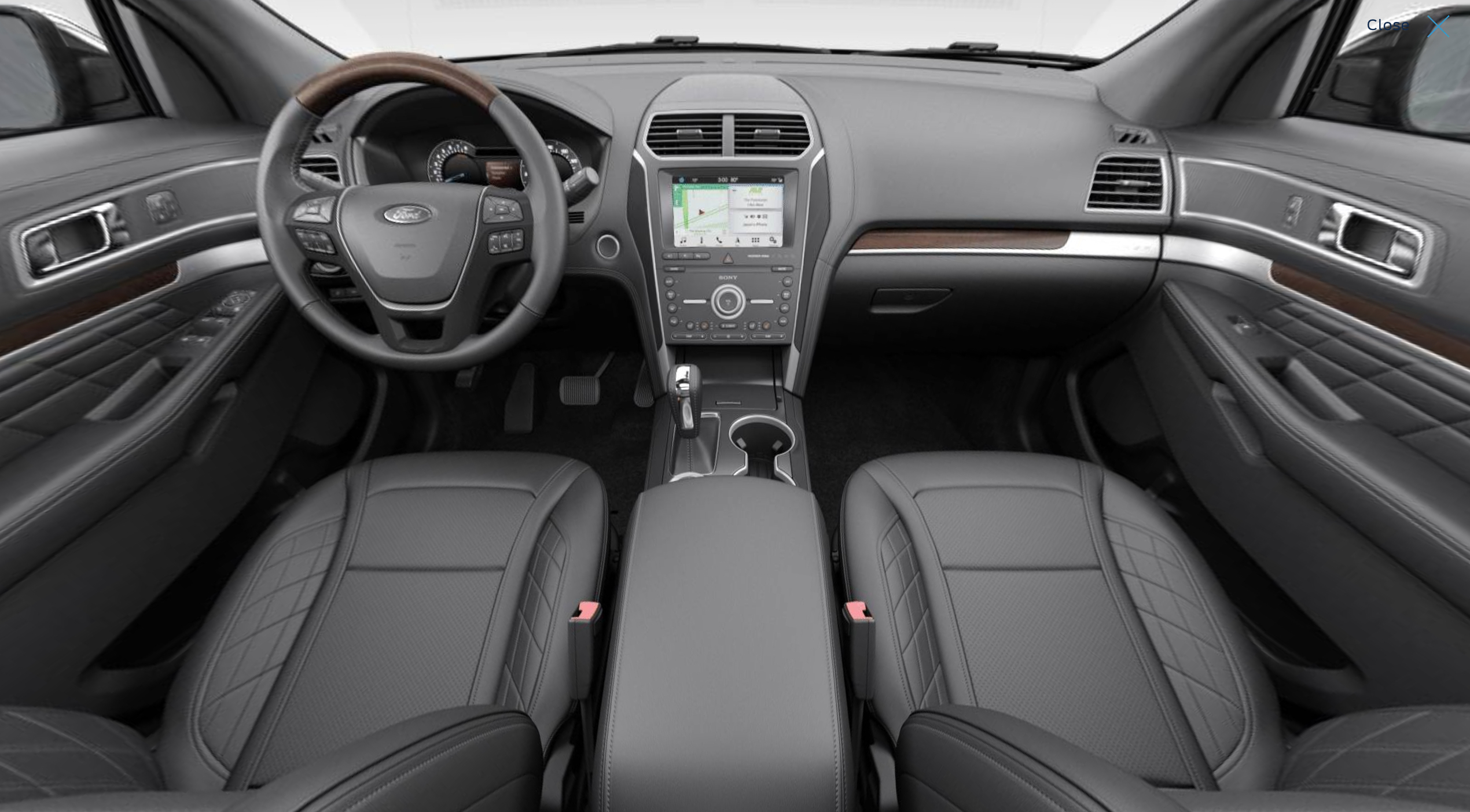 2019 Ford Explorer Platinum Ebony Black Leather Interior Dh