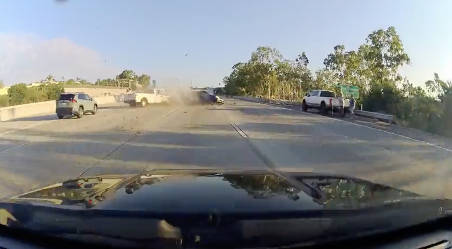 Ford F Smashes Into Stopped Mazda Tribute Video