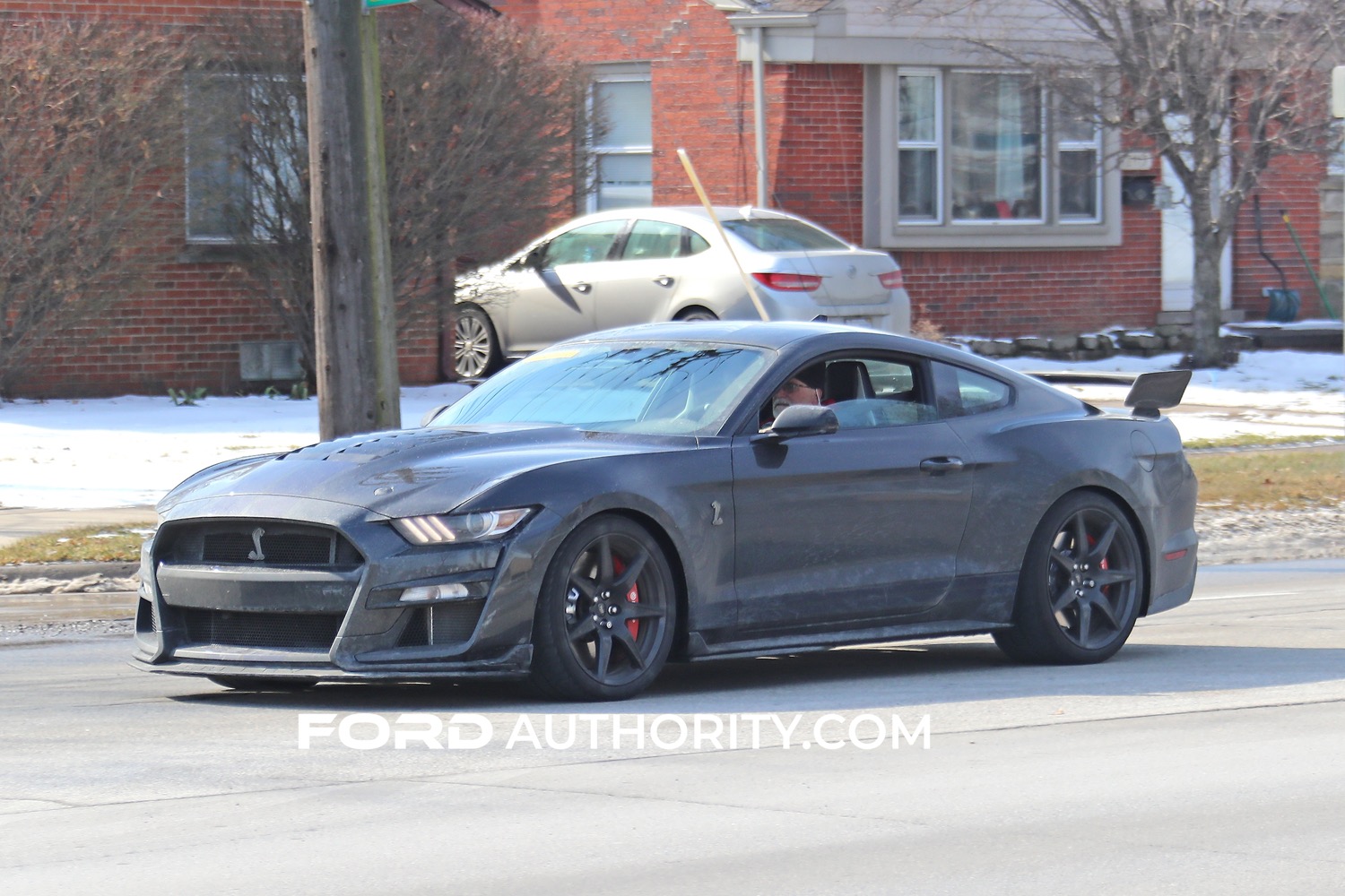 matte grey mustang