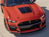2022-ford-mustang-shelby-gt500-carbon-fiber-track-pack-code-orange-exterior-006-high-front-three-quarters-hood-hood-heat-extractor