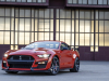 2022-ford-mustang-shelby-gt500-carbon-fiber-track-pack-code-orange-exterior-019-front-three-quarters-grille-shelby-snake-logo