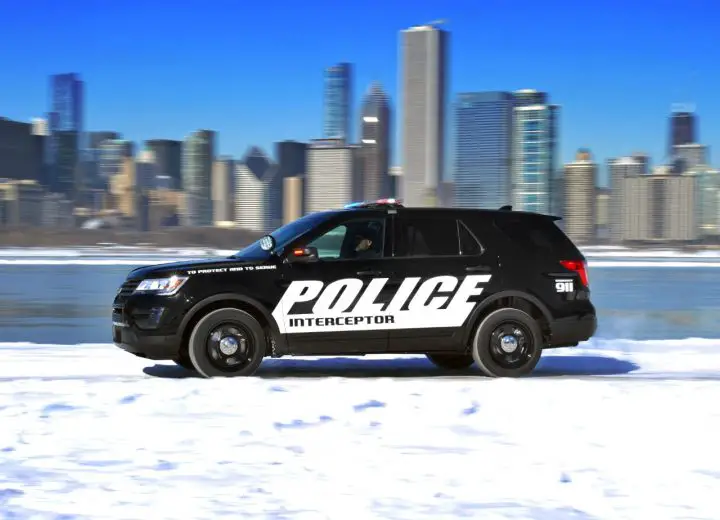 Photo showing a side view of the Police Interceptor Utility. The plaintiff in a case alleging exhaust leaks was found dead days after a verdict was reached.