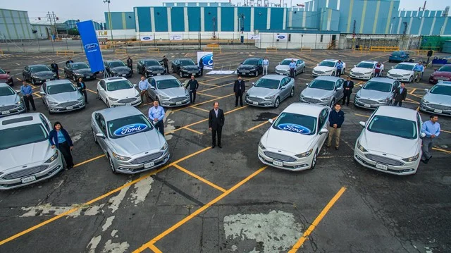 Ford Fusions at Ford Hermosillo Plant in Mexico