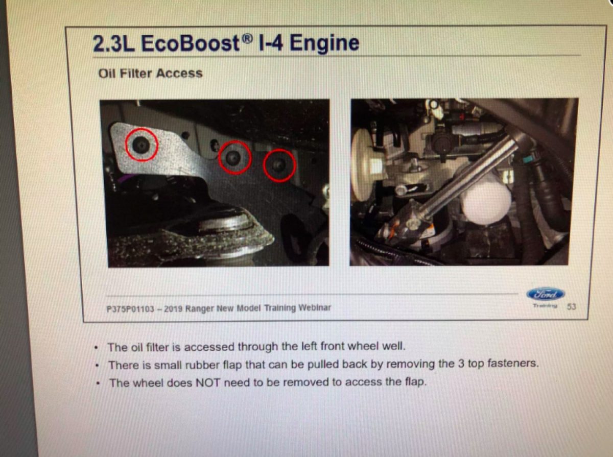 Changing The Oil On The New Ford Ranger Is Complicated