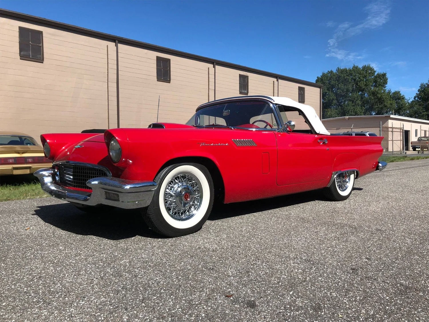 1957 Thunderbird In Flame Red Is Gorgeous