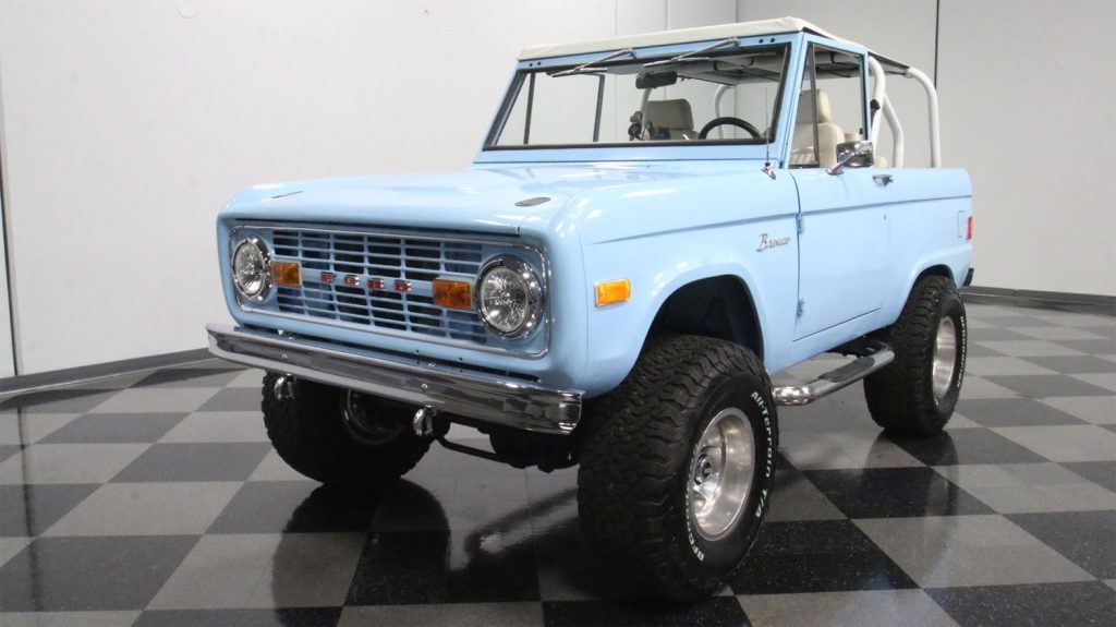 1977 Ford Bronco In Baby Blue Packs A Stroker V8
