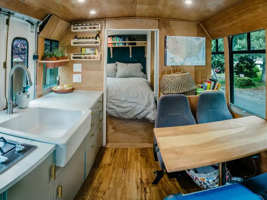 This Slick DIY Ford Camper Van Was A City Bus