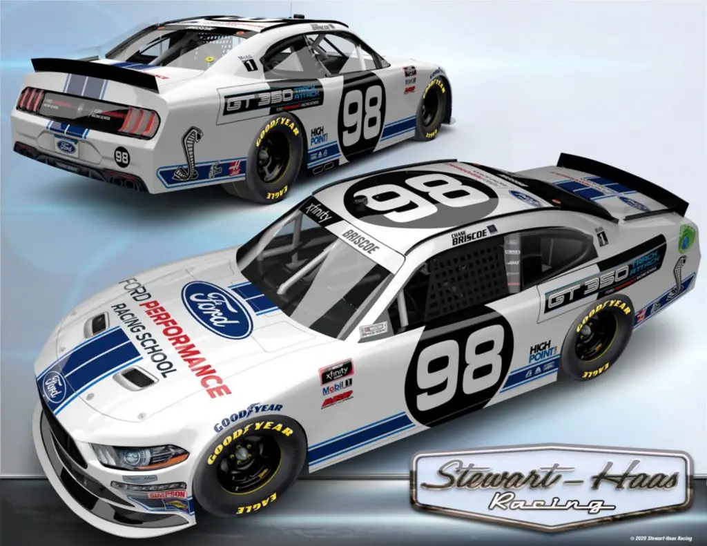 Chase Briscoe NASCAR Mustang Gets Ford Performance Racing School ...