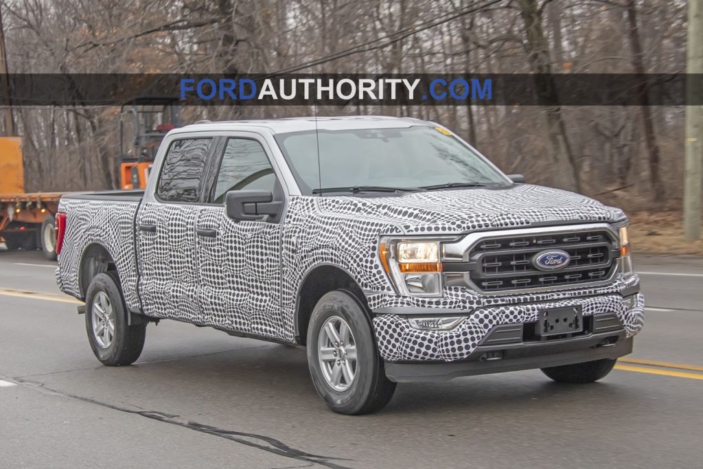 A prototype of the 2021 Ford F-150 