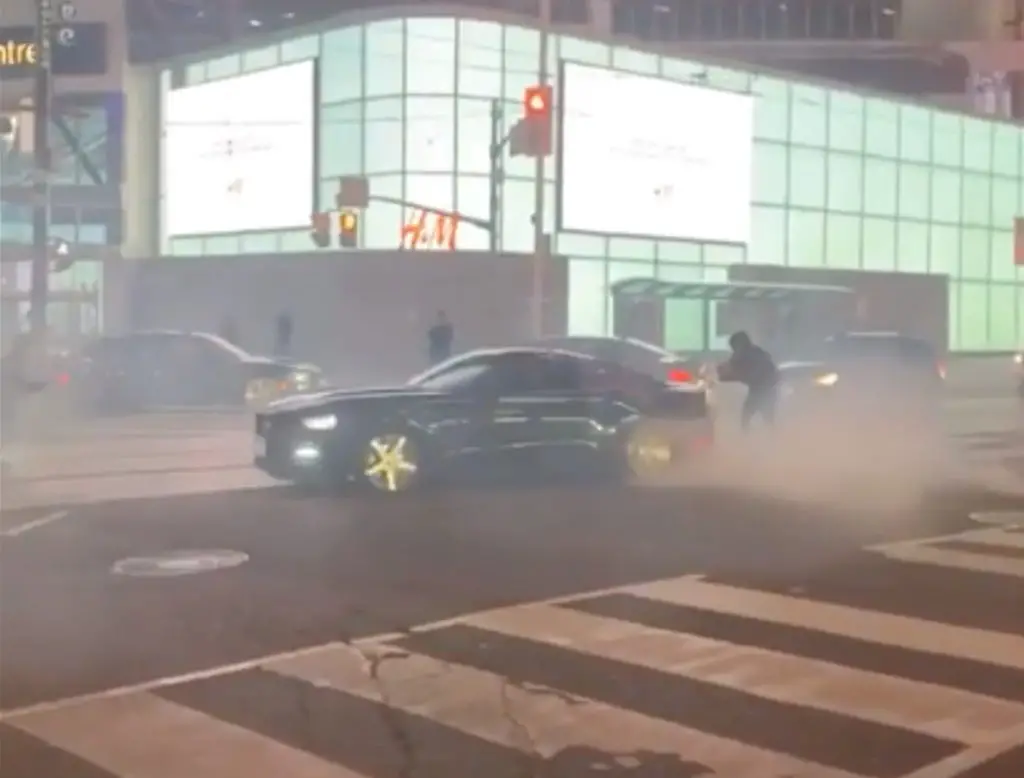 Ford Mustang Driver Charged After Donuts In Toronto Video Goes Viral