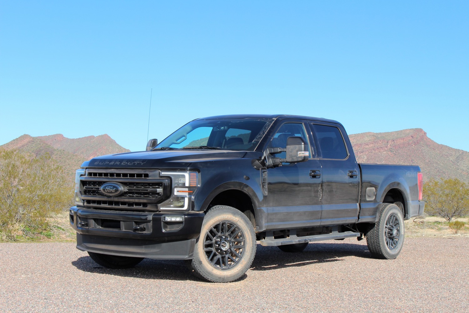 black ford logo on truck