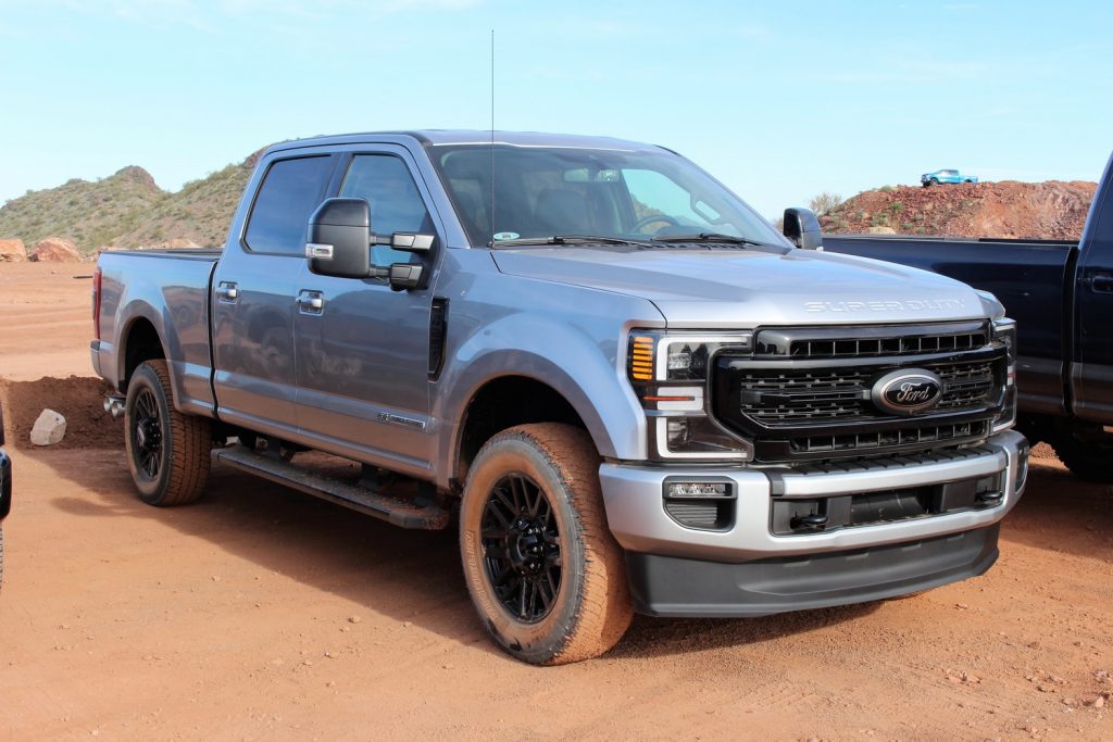 All Ford Trucks offer four-wheel-drive systems, including the F-Series Super Duty pictured here