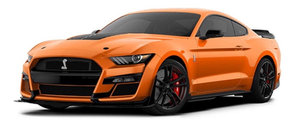A stock photo of the actual 2020 Ford Mustang Shelby GT500 being sold for a $50,000 markup