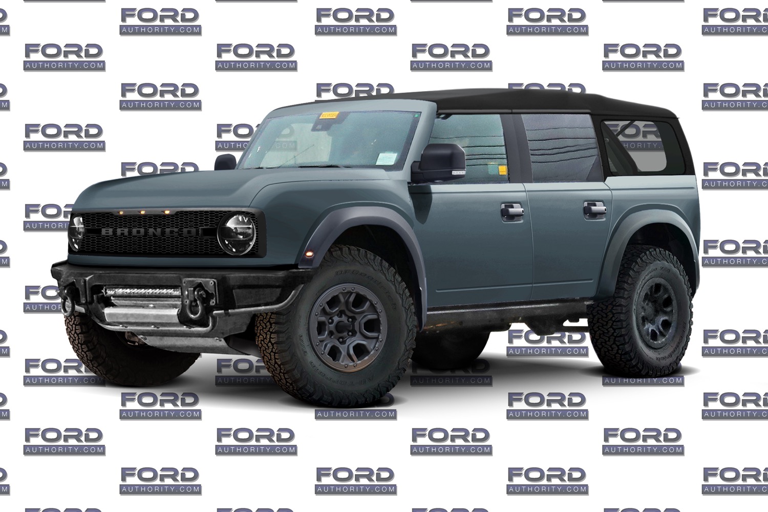 2021 Ford Bronco Badlands Four Door Renderings 007 Gray Blue Ford Authority