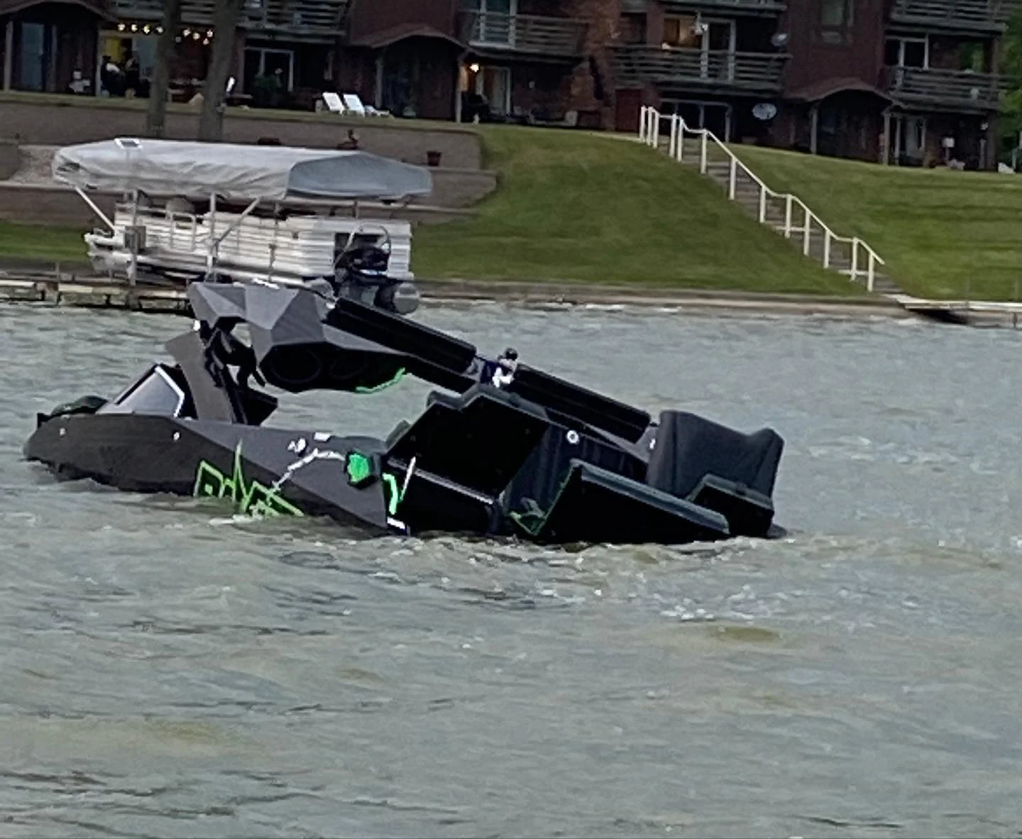 man sinks boat, then f-150 raptor and wrangler trying to