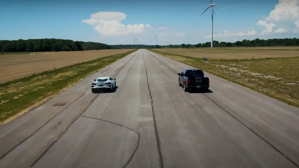 Shelby F 150 Super Snake Takes On C8 Corvette In Drag Race Video