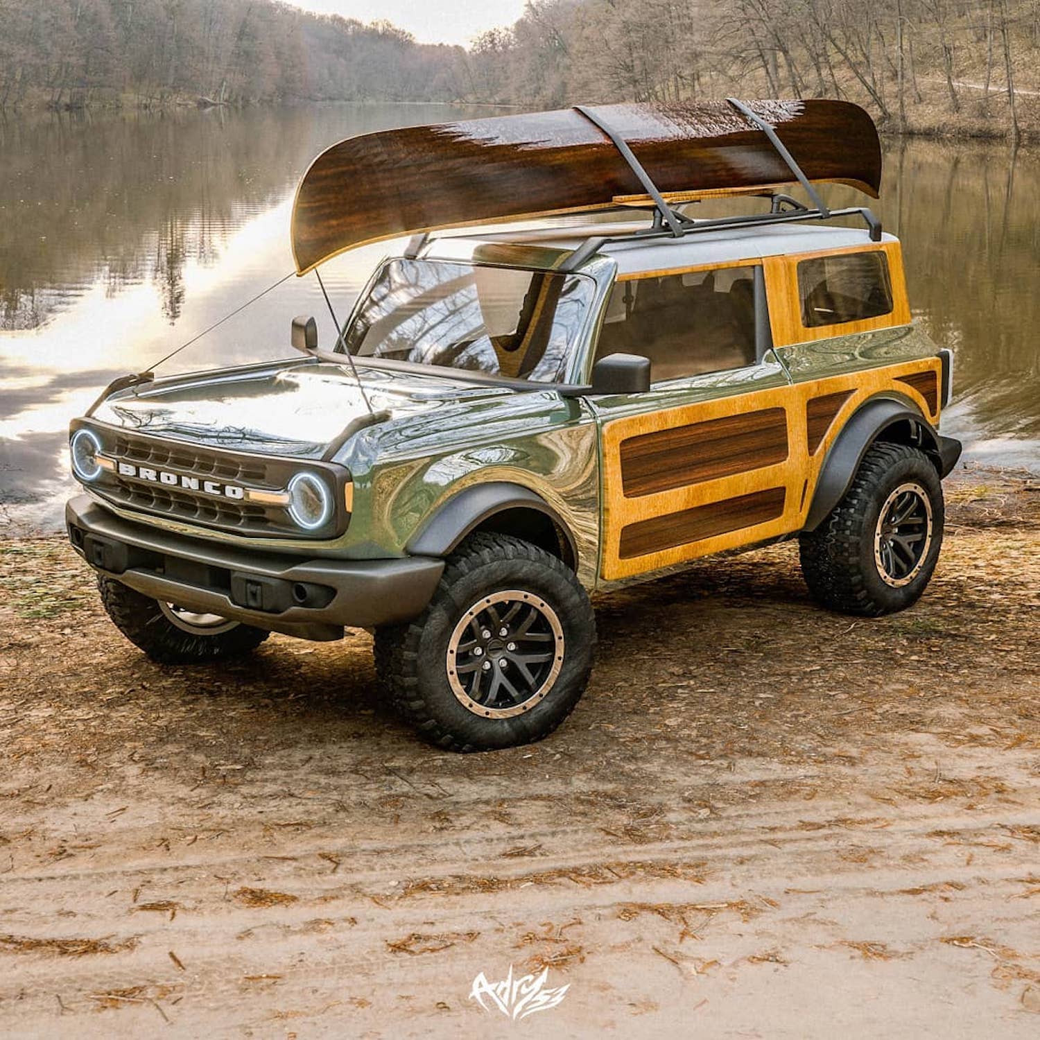 2021 Ford Bronco Gets Nostalgic Wooden Makeover In New Renders