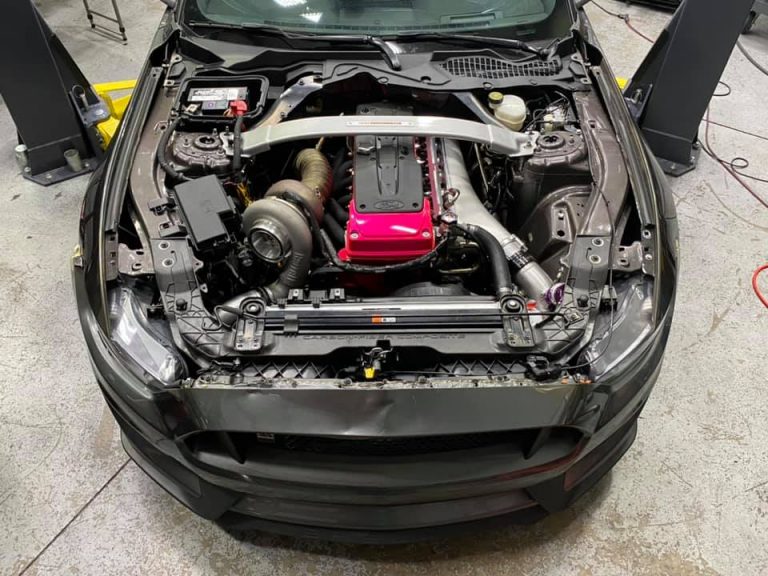 Ford Mustang Shelby GT350 Gets A Barra InlineSix Cylinder Swap Video Ford Mustang Shelby GT350 Gets A Barra InlineSix Cylinder Swap Video
