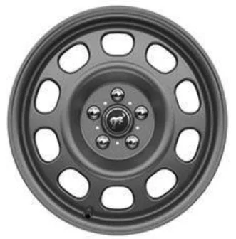 17-inch Gray-painted low-gloss aluminum "steelie" wheels optional on 2021 Ford Bronco Sport Badlands