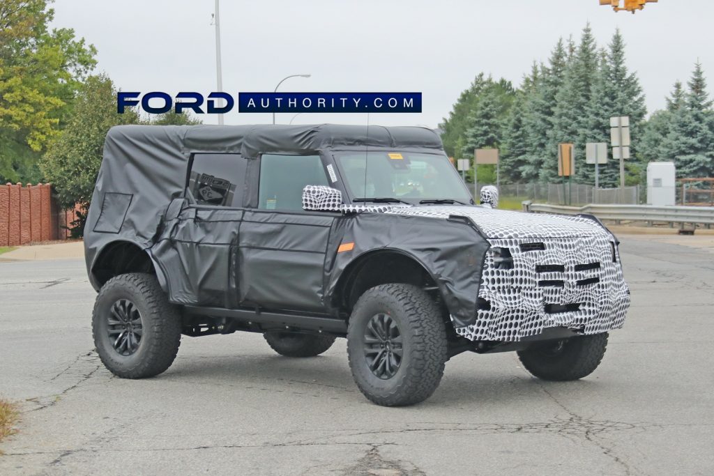 The upcoming Bronco Raptor, pictured here in prototype form, could be named "Bronco Warthog".