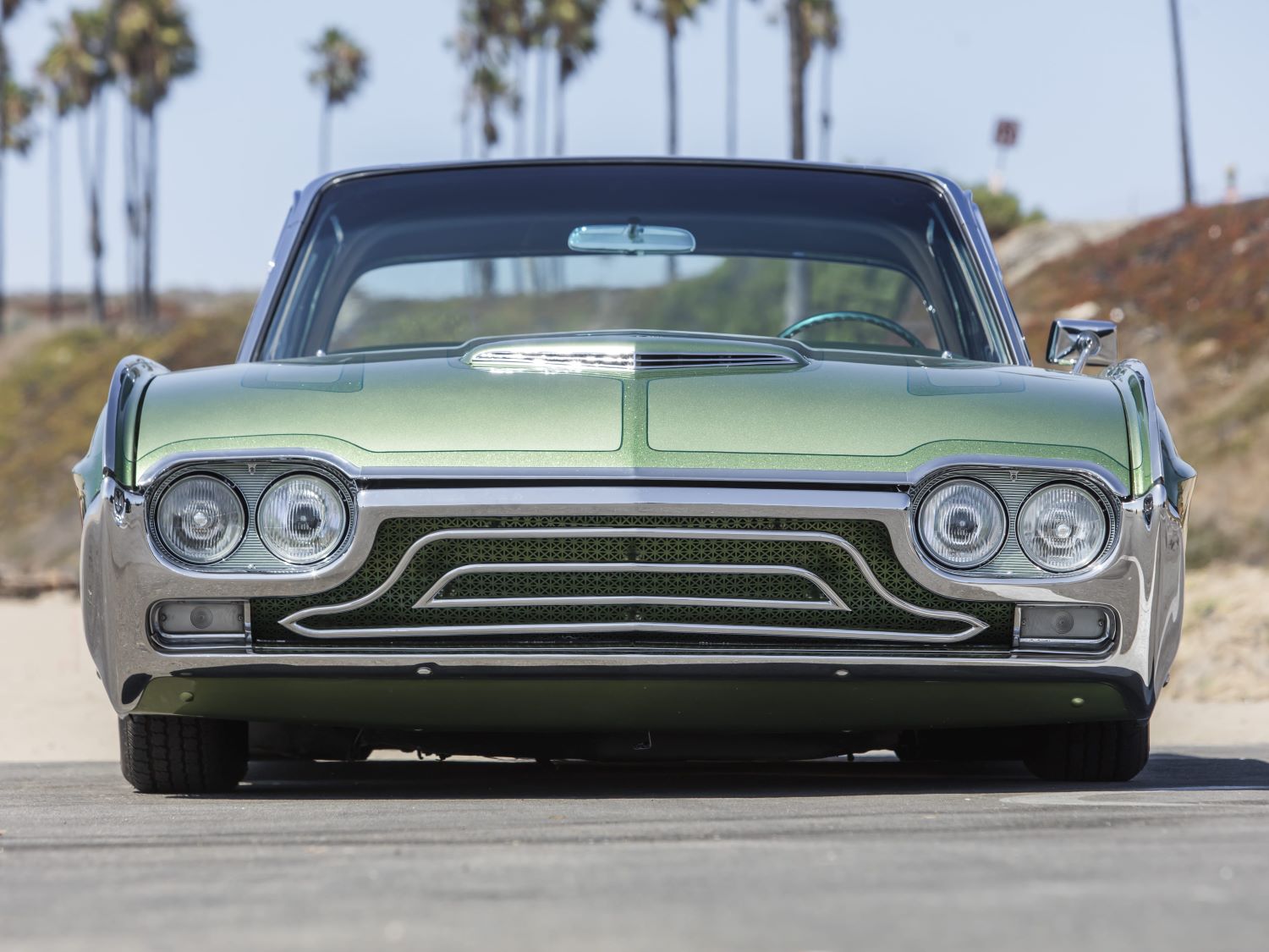 a lowered 1963 ford thunderbird