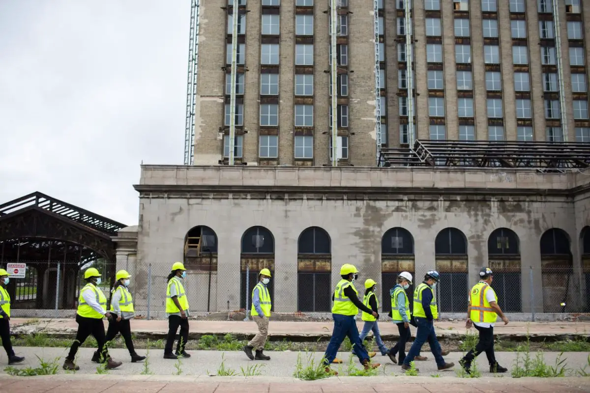 Michigan Central Station Project Receives Massive Load Of Concrete