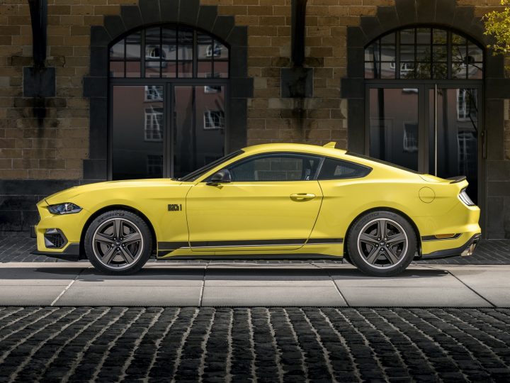 A side view of the 2021 Ford Mustang, which has been recalled over an incorrect repair. 