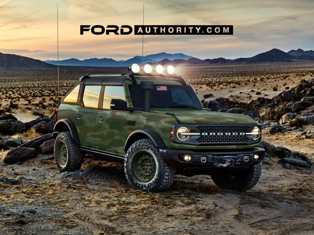 Military-Spec Bronco Renderings Imagine Potential Real-Life Model