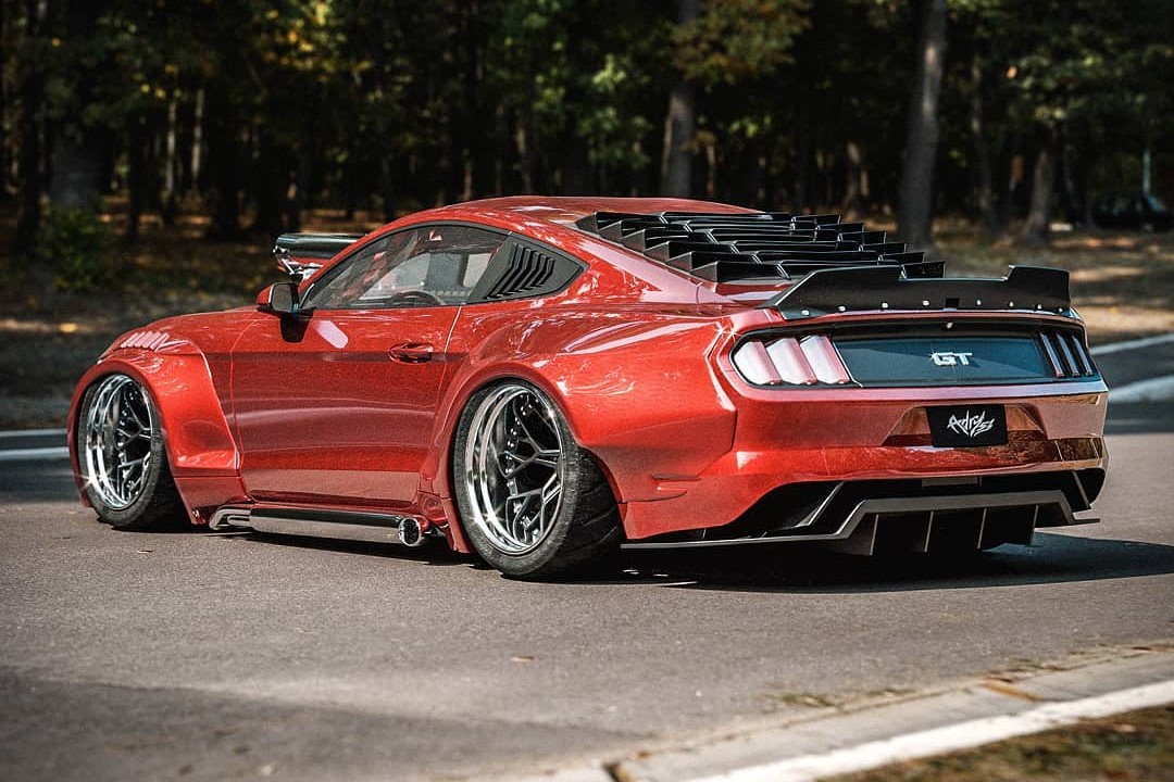 Wild S550 Mustang Rendering Goes Old School With Massive 6 71 Blower