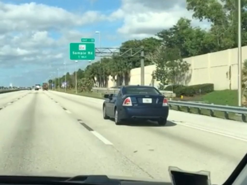 Florida Man Strikes Again As Ford Fusion Temps Fate With Ladder: Video