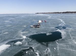 Ford F-150 Sinks In Frozen Canadian Lake, Becomes Fish House: Video