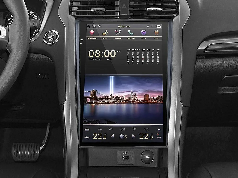 Large 2013-2020 Ford Fusion Infotainment Screen Modernizes Sedan