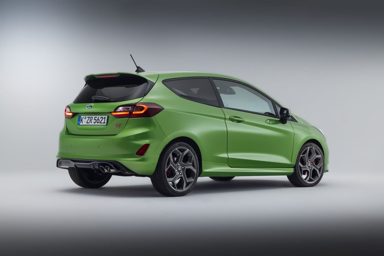 2022 Ford Fiesta ST Exterior 002 Rear Three Quarters 