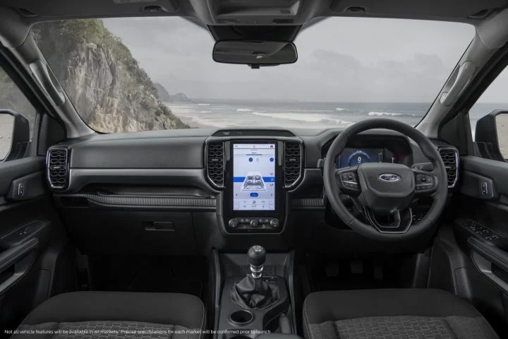 Next-gen Ford Ranger interior (Australian-market model).