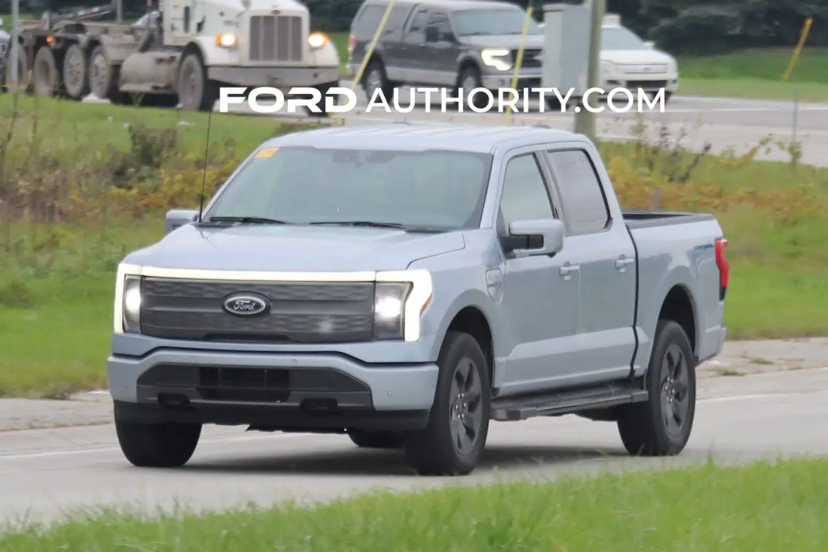 2022 Ford F-150 Lightning Lariat In Iced Blue Silver: Live Photo ...