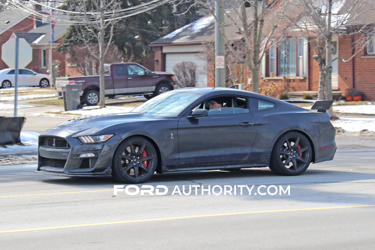 matte grey mustang