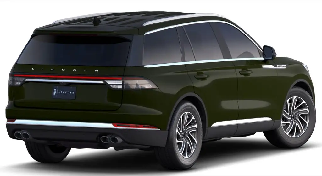 2022 Lincoln Aviator Gains New Gilded Green Metallic Color: First Look