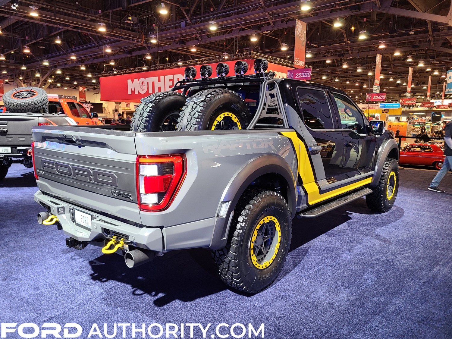 yellow ford raptor