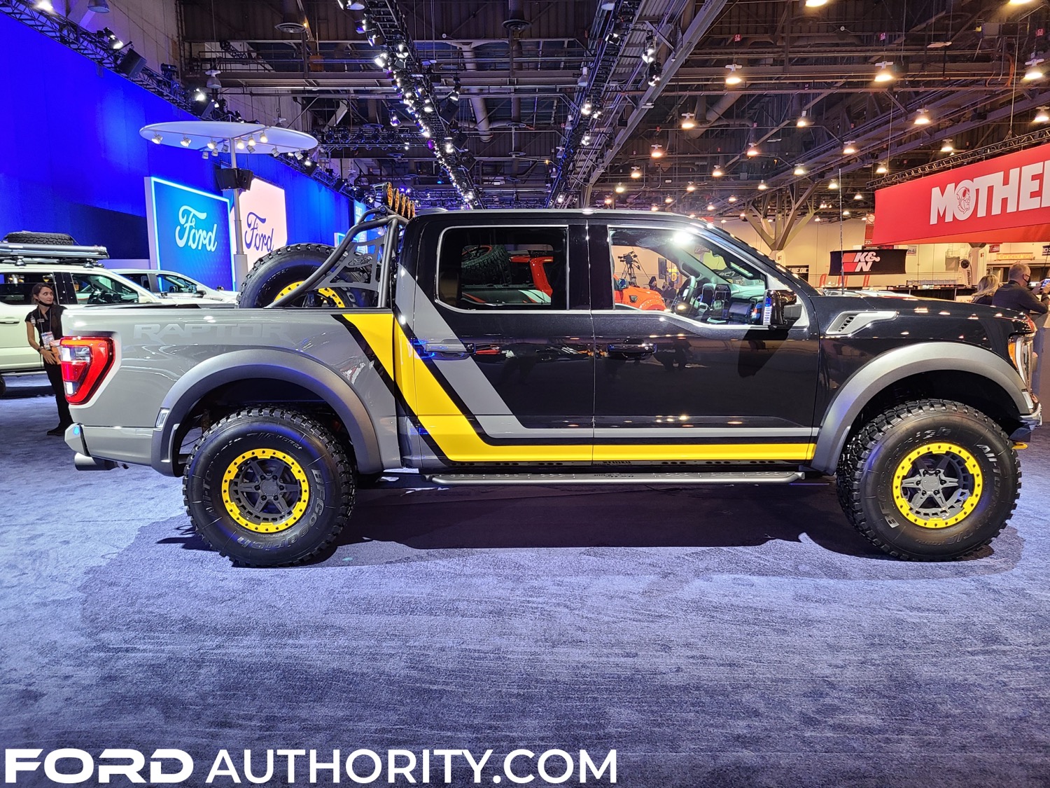 yellow ford raptor