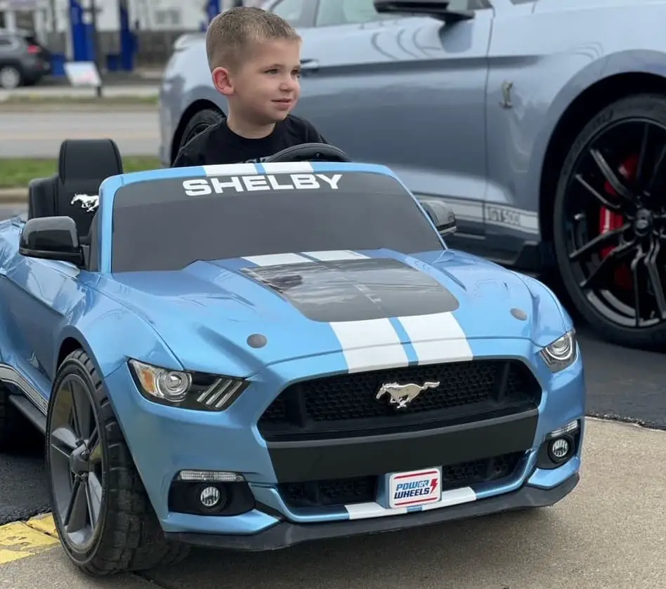 Mustang Shelby GT500 Owner Creates Matching Power Wheels For Son