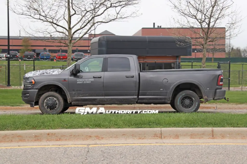 Refreshed 2023 Ram 3500 Dually Spotted With New Hood And Mirrors
