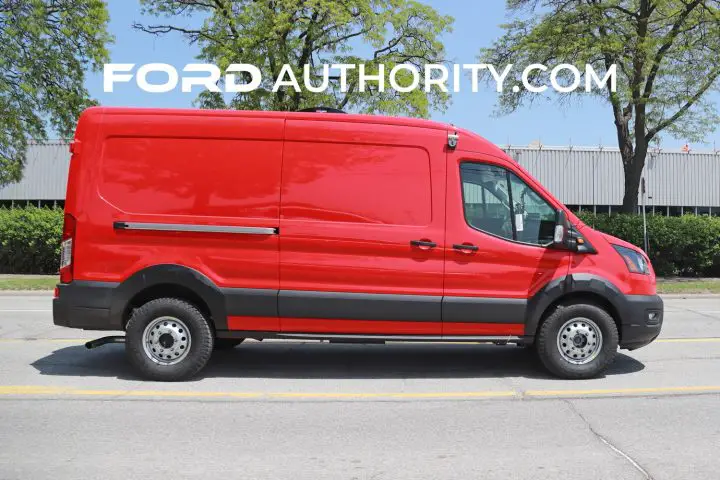 Upcoming U.S.-market Ford Transit Trail undergoing testing in May 2022.