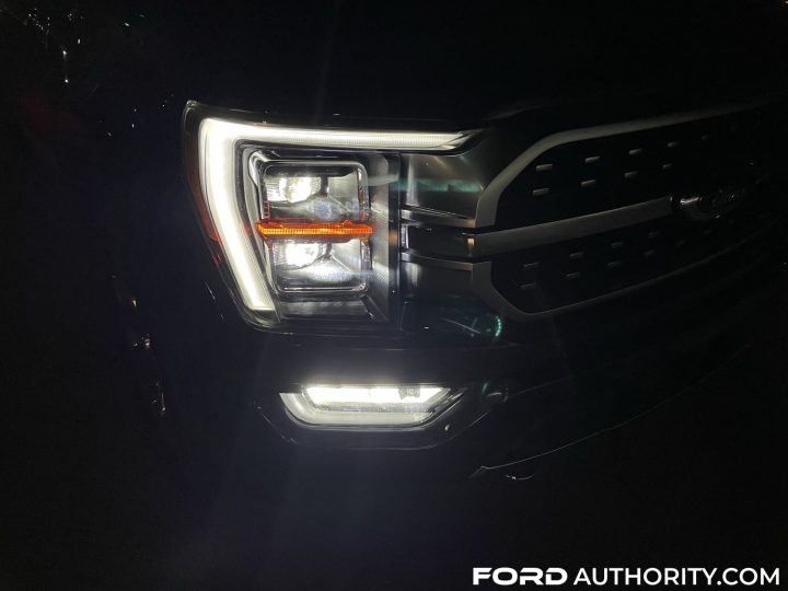 Ford's signatures C-Clamp headlight design on 2021 Ford F-150.