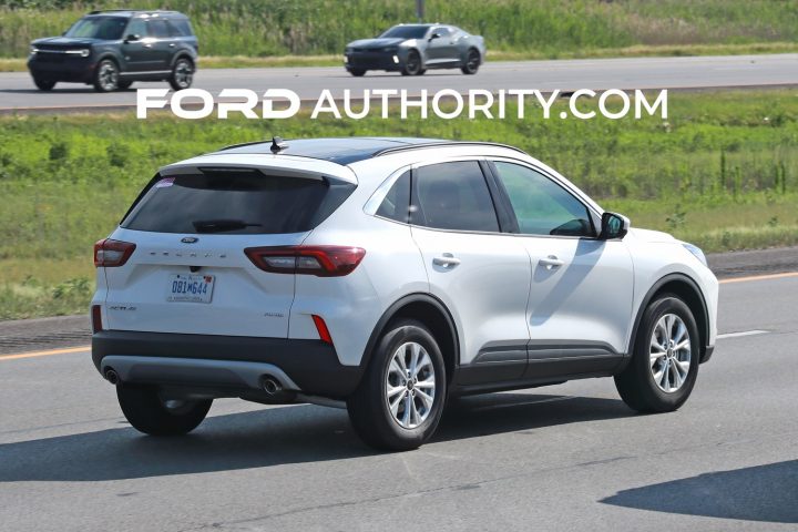 Photo of the 2023 Ford Escape Active, seen from a rear three-quarters angle. The 2025 Ford Escape ditched this model's chrome window moldings. 