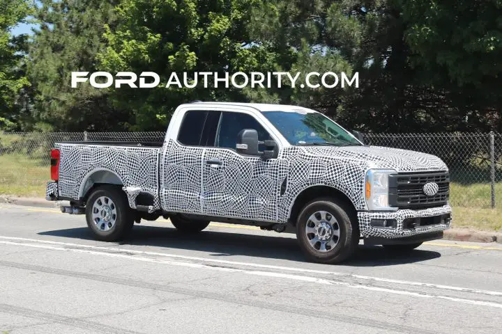 2023 Ford F-250 Super Duty Spy Shots Confirm Side Bed Step Feature